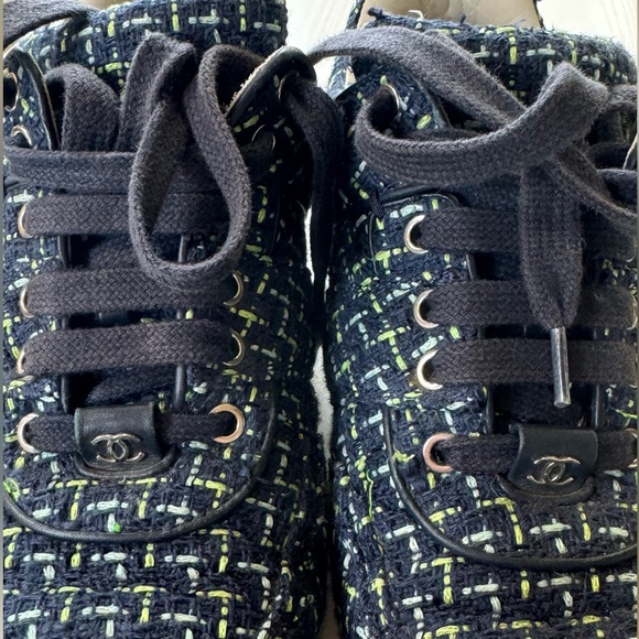 Pre-owned Cloth Low Walking Sneaker Shoes in Blue Multi. Runs true to size - Picture 6 of 6